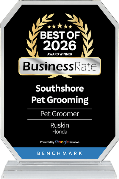 BusinessRate Best of 2026 Pet Groomer award for Southshore Pet Grooming, Ruskin, Florida